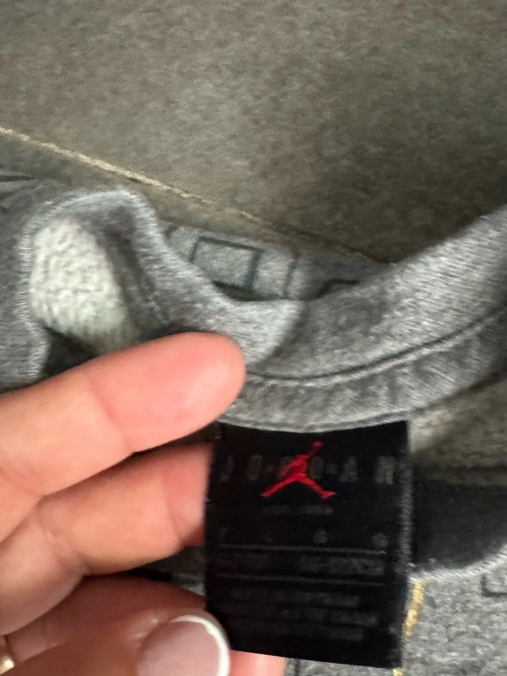 Jordan Grey Crewneck Sweatshirt with Gold Jumpman Outline